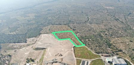 Vista aérea de la zona en la que se ampliará el depósito.