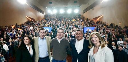 Mañueco, Feijóo y Alicia García compartiendo acto en Ávila