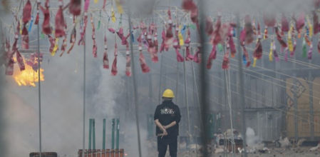 Momento de la mascletà de hoy en València
