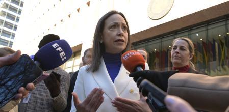 La principal líder opositora venezolana, María Corina Machado, el pasado febrero