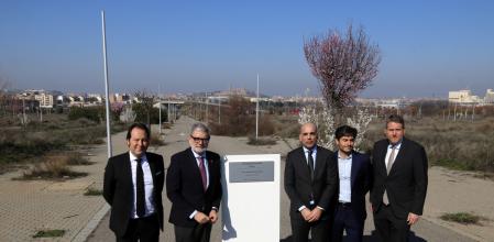 Colocación de la primera piedra de Promenade Lleida en la zona de Torre Salses.