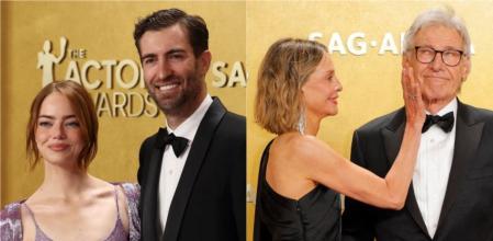 De Emma Stone y Dave McCary a Calista Flockhart y Harrison Ford: las parejas de famosos derrochan amor en los SAG Awards 2026