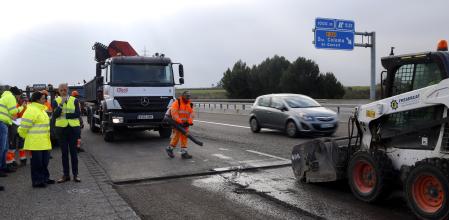 Obras en la A-2, entre la Pandella y Cervera.