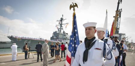 Imagne de archivo de la llegada a Rota del USS Carney