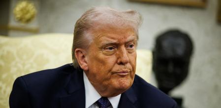 El presidente de EE.UU., Donald Trump, este martes en la Casa Blanca