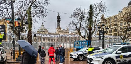 La suspensión montaje de la mascletà este jueves.