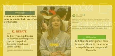 Capturas de los titulares engañosos recogidos por Verificat&nbsp;