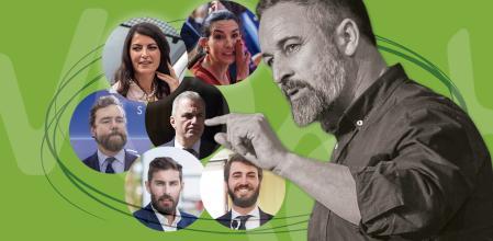 Santiago Abascal con algunos exmiebros de Vox