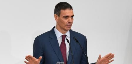 Pedro Sánchez en una imagen tomada ayer en La Rápida, en la cumbre hispano-portuguesa