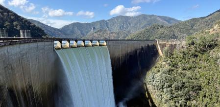 El pantano de Susqueda desembalsando hoy sábado como medida de prevención&nbsp;