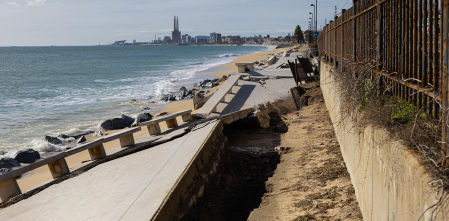 El Gobierno prioriza la protección frente al mar de la línea R1 de Rodalies a corto plazo