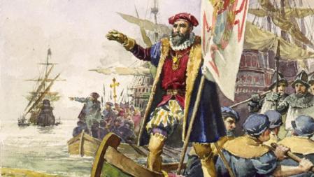 Vasco de Gama llegando a Calicut