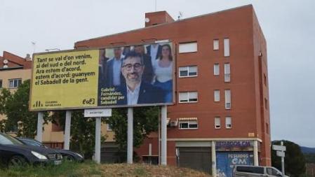 Cartell de ERC en Sabadell