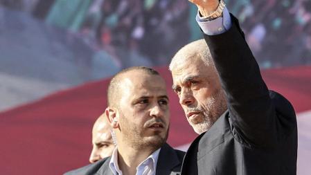 Yahya al Sinuar, jefe político de Hamas en Gaza, en diciembre del 2022