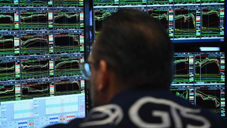 Un trader en la bolsa de Nueva York