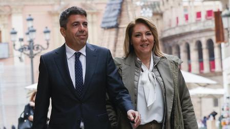 Carlos Mazón, acompañado por la vicepresidenta Susana Camarero.&nbsp;