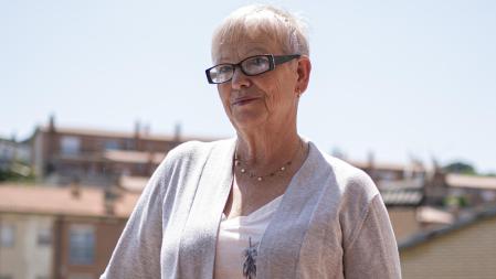 Alfonsa, en su casa, en Sant Vicenç dels Horts.&nbsp;