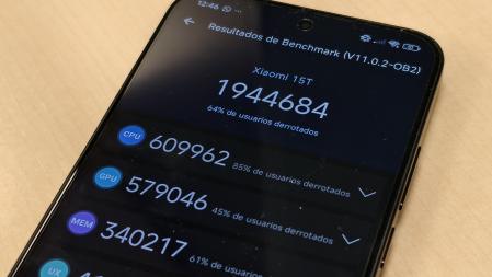 Puntuación del Xiaomi 15T en AnTuTu.