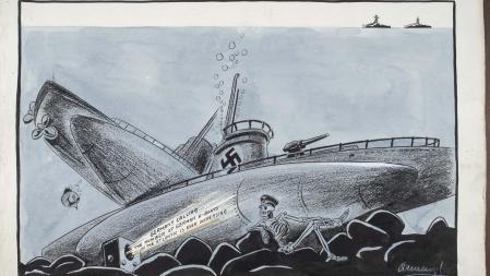 Exposición “Tina contra Hitler”, con caricaturas de Mario Armengol,