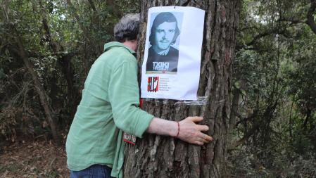 Homenaje a 'Txiki' y a los ultimos fusilados por el franquismo en el cincuenta aniversario de las ejecuciones el pasado septiembre en el bosque de Cerdanyola en el que fue fusilado el militante de ETA&nbsp;
