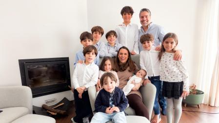 Junto a su marido y los peques, han formado un verdadero equipazo