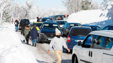Varios puertos de montaña han sufrido atascos