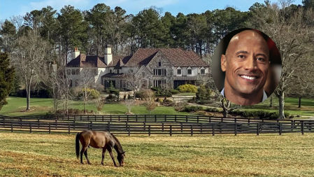 La finca es enorme: más de 186.000 m2 con caballerizas y una mansión.