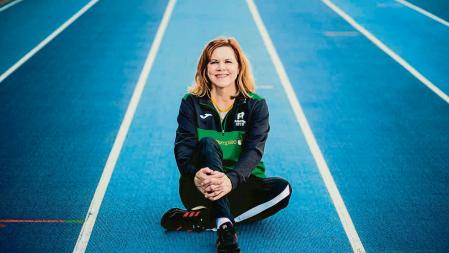 Sandra Myers, en Pamplona, en 2021