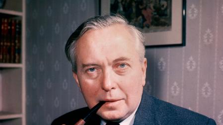 El líder laborista, Harold Wilson, primer ministro británico en