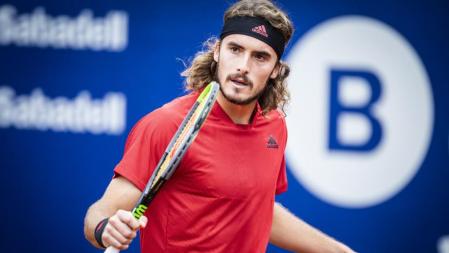 Stefanos Tsitsipás, este miércoles, en su duelo ante Jaume Munar