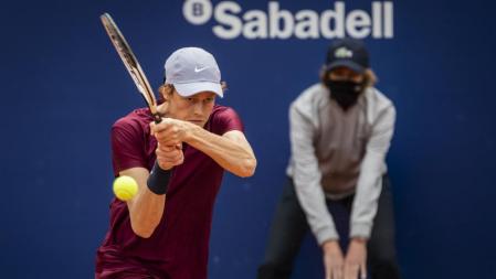 Jannik Sinner, este jueves, durante su partido ante Roberto Bautista