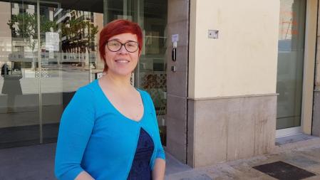 Àgueda Micó, líder del Bloc momentos después de la entrevista