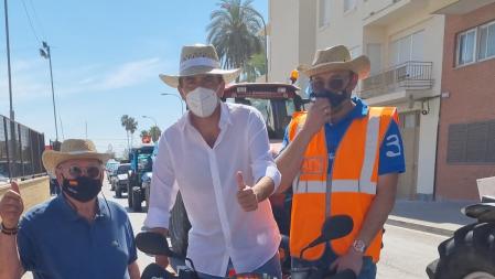 El presidente de la Diputación de Alicante, Carlos Mazón, en la protesta.
