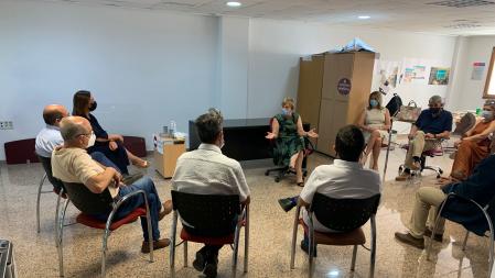 La consellera de Sanidad, Ana Barceló, este jueves durante la reunión con el comité de empresa del Hospital de Torrevieja.