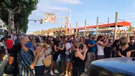 Manifestación de protesta por la inseguridad en el Masnou