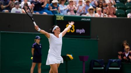 Ons Jabeur, tras su victoria sobre Iga Swiatek