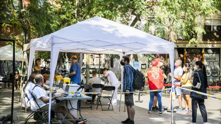 Un punto de vacunación sin cita en Barcelona