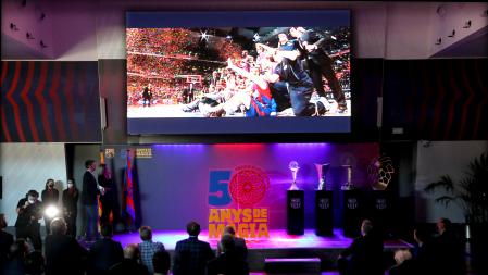 El Barça conmemoró los 50 años del Palau Blaugrana en el Auditori 1899