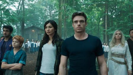 Escena de la película 'Eternos' realizada en el exterior