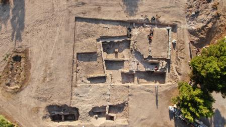 Imagen aérea del yacimiento de la Villa Romana del Parque de las Naciones de Alicante