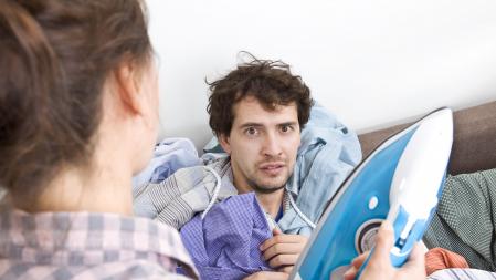 Woman protesting against chauvinism