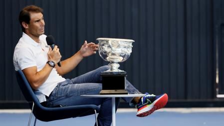 Rafael Nadal, este miércoles en su academia en Manacor