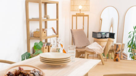 Un ejemplo de decoración Wabi-Sabi