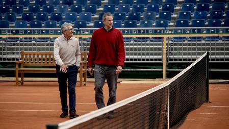 Manuel Orantes y Félix Sentmenat, en el RCTB