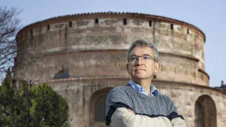 Santiago Posteguillo, en Tesalónica (Grecia)