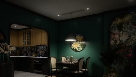 Comedor poco iluminado

The scene was rendered with photorealistic shaders and lighting in Corona Renderer 6 for Autodesk® 3ds Max 2020 with some post-production added.