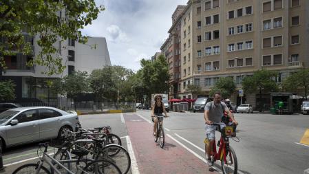 Próxima supermanzana en Cruce de Borrell y Consell de Cent