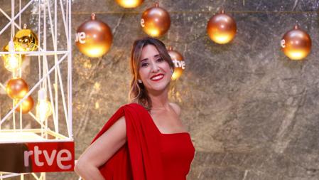 Sandra Daviu en la presentación de RTVE: 'La navidad que quieres', en Madrid, el 14 de diciembre de 2021.
