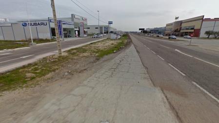 Este es el punto en el que estaba situado el automóvil del vídeo