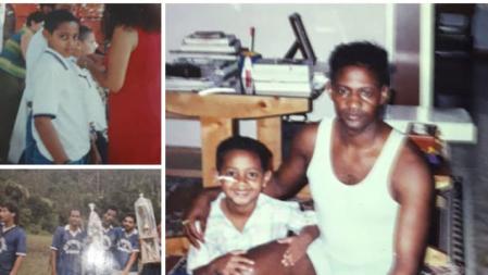 Peter Godoy y su hijo.